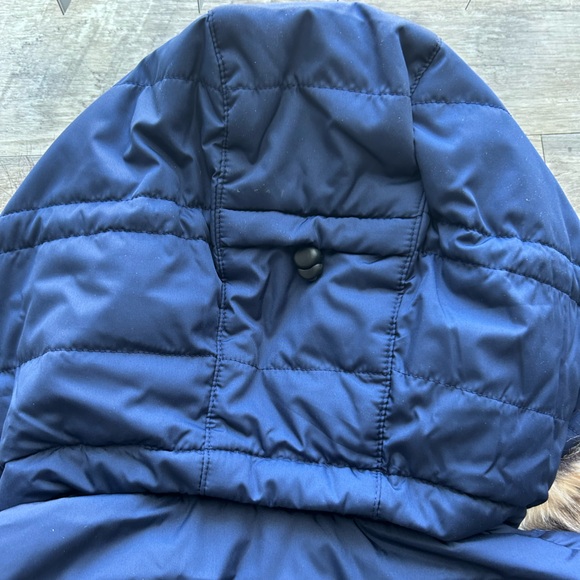 Lands End Down Coat Max 600 Long Maxi XS Navy $300 - Picture 6 of 12